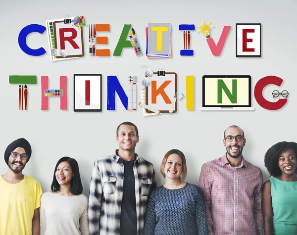 Diversità persone con pensiero creativo — Foto Stock