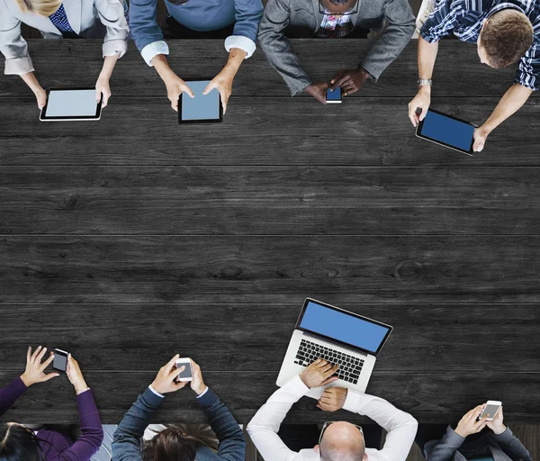 Team anslutning teknik affärsidé — Stockfoto