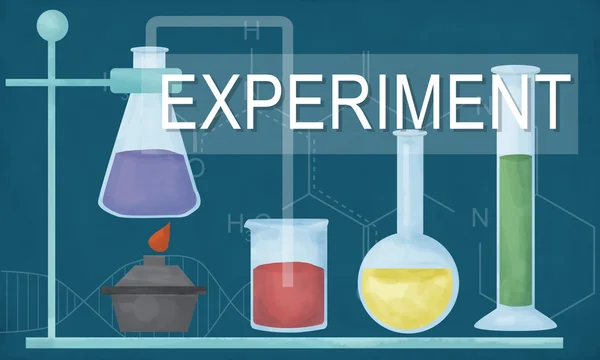 Шаблон с концепцией эксперимента — стоковое фото
