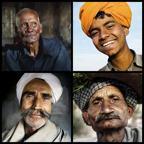 Collage con vari uomini — Foto Stock