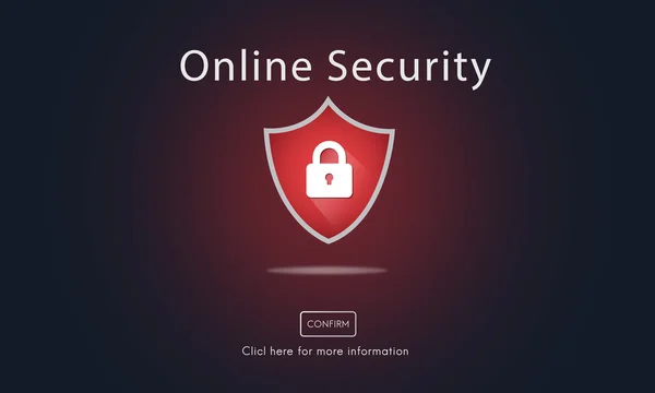 Șablon cu conceptul de securitate online — Fotografie, imagine de stoc