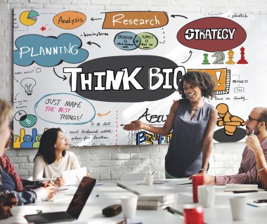 iş ile toplantı büyük düşün