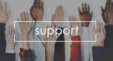 İnsanlar elleriyle arka plan