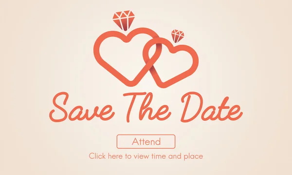 Template with Save Date concept — Stock Photo, Image