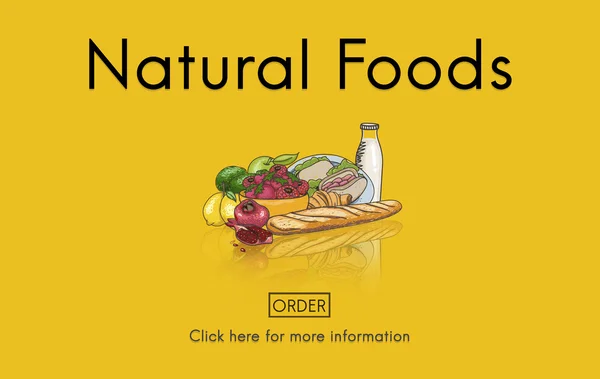 Template with natural foods concept — Stock Photo, Image