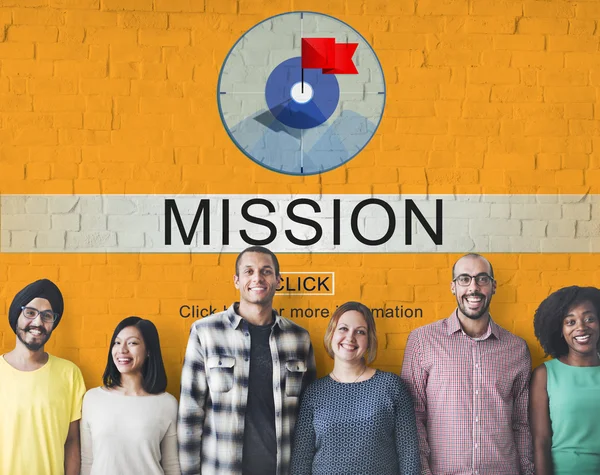 Diversidad personas con misión —  Fotos de Stock