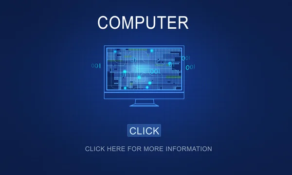 コンピューターの概念を持つテンプレート — ストック写真