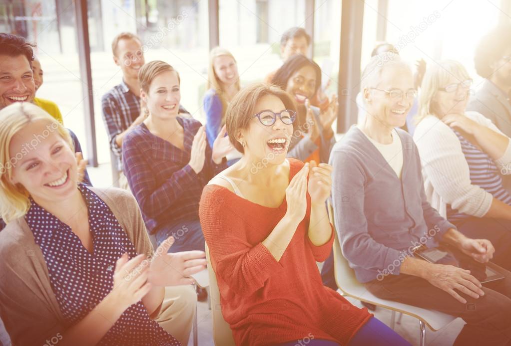 group of business people at meeting