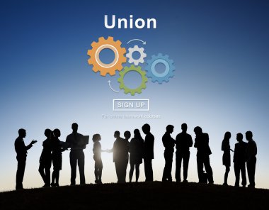 İş grubunun siluetleri