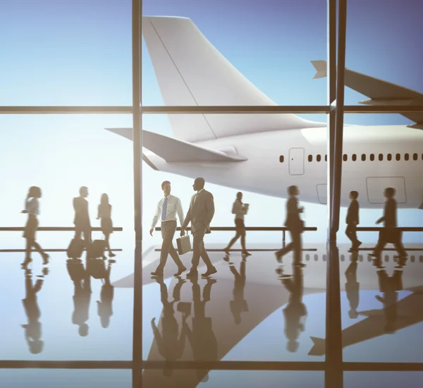 People walking in Airport — Stock Photo, Image