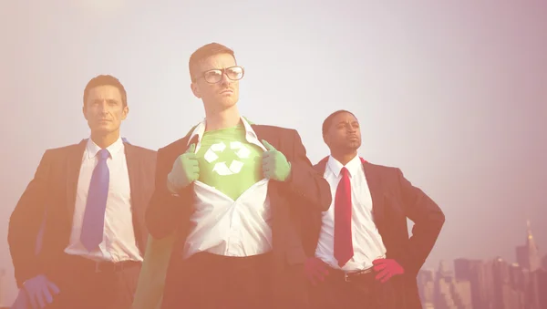 Businessmen in Superhero costumes — Stock Photo, Image