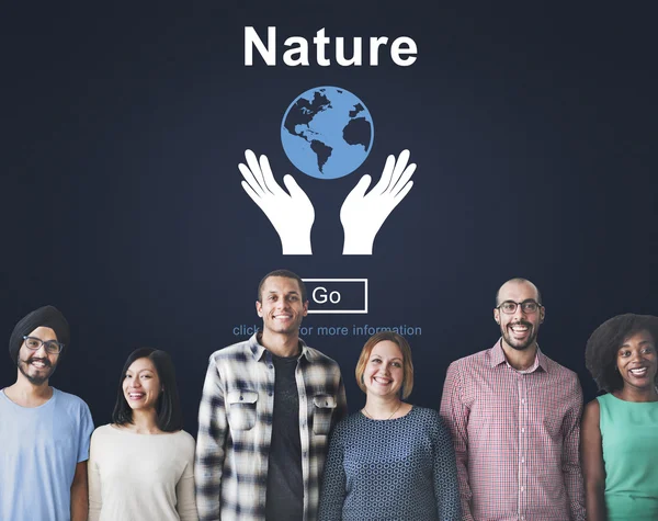 Diversità persone con la natura — Foto Stock