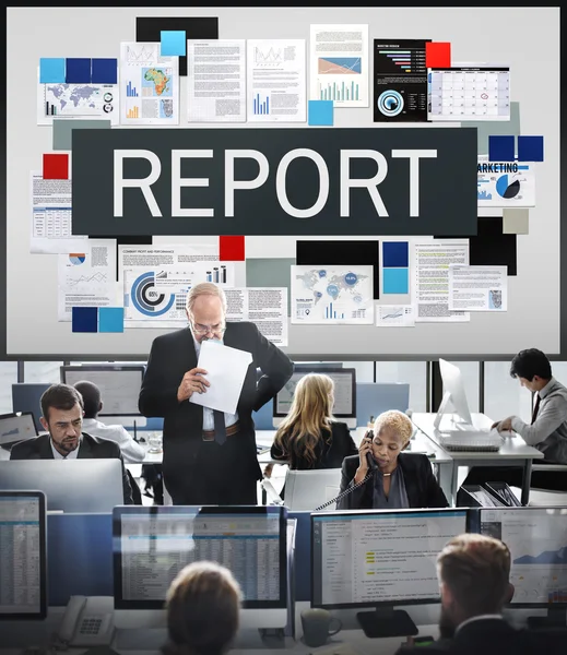Business arbetstagare och rapport — Stockfoto