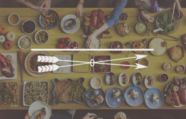 Tablo ve okları için yeme arkadaşlar