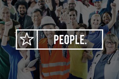 Farklı mesleklerden insanlar. 