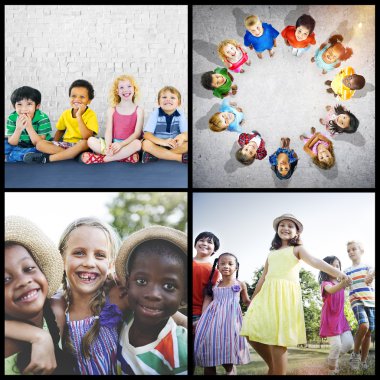 sevimli gülümseyen çocuklar