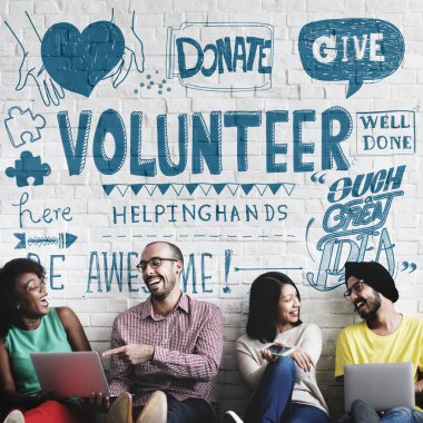 duvar gönüllü ile çeşitlilik arkadaşları