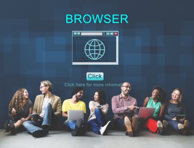 tarayıcı ile duvar çeşitlilik arkadaşları