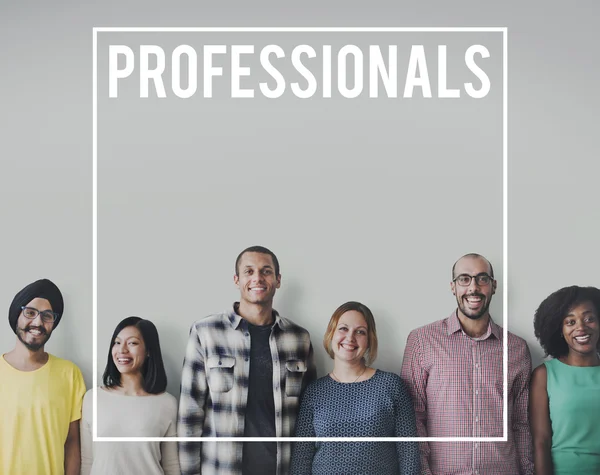 Diversità persone con professionale — Foto Stock