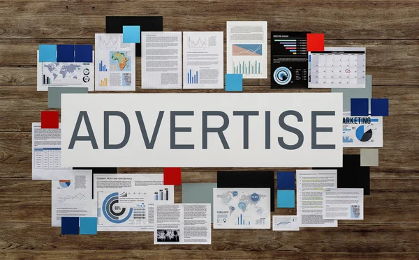 Werbung für Branding Geschäftskonzept — Stockfoto