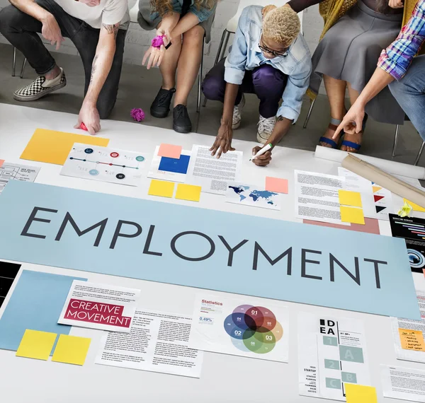 Diversity people looking on floor — Stock Photo, Image