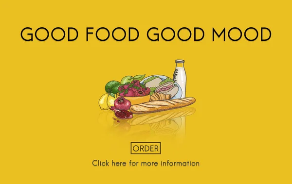Mall med god mat koncept — Stockfoto