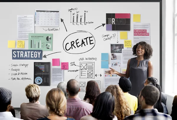 Mensen bij seminar met maken — Stockfoto