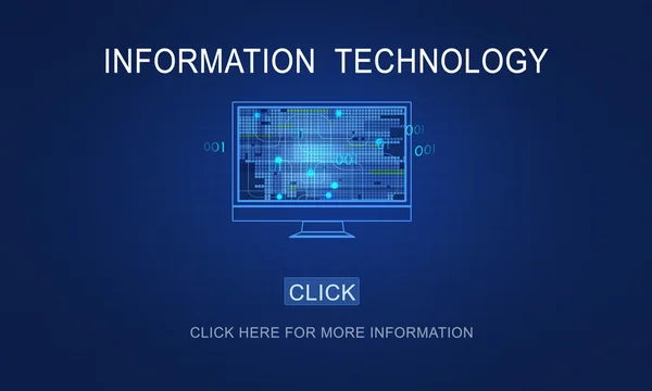 Template with information technology concept — Stock Photo, Image