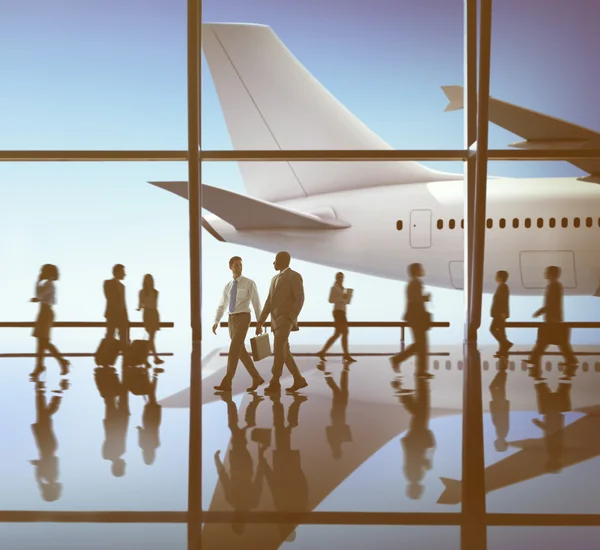 People walking in Airport — Stock Photo, Image