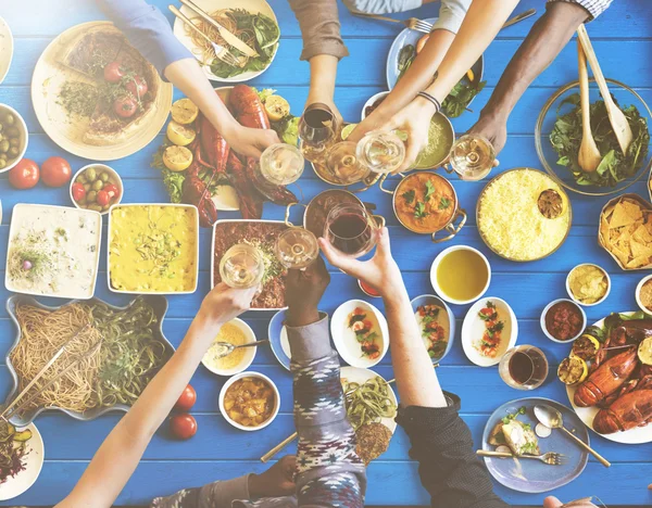 Personas y comida con Concepto —  Fotos de Stock