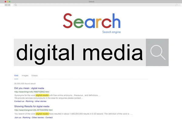Digitális médiatartalmak hálózati koncepció — Stock Fotó