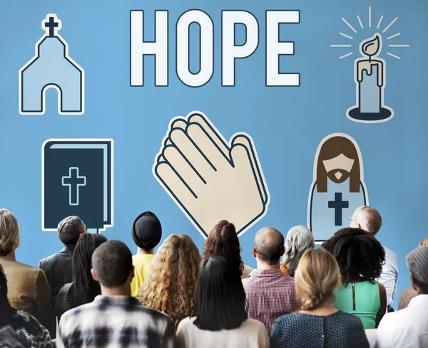 People at seminar with hope — Stock Photo, Image