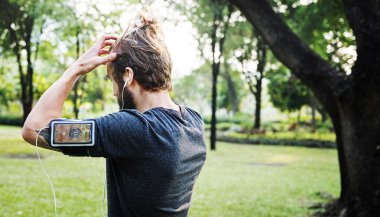 Sporcu atletik egzersiz Park