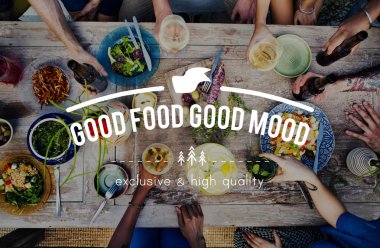 parti ve gıda üzerinde asılı dışarı arkadaş 