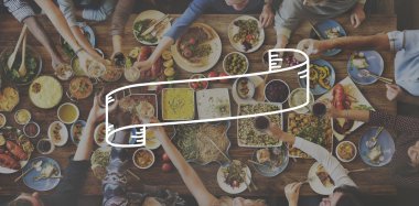 insanlar ve gıda markası ile