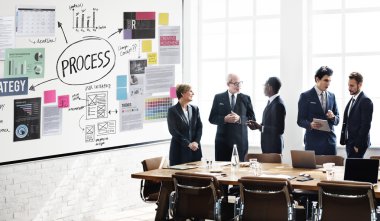 Ofiste çalışan iş ekibi. 