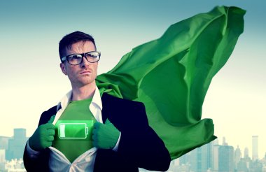 Güçlü süper kahraman işadamı 