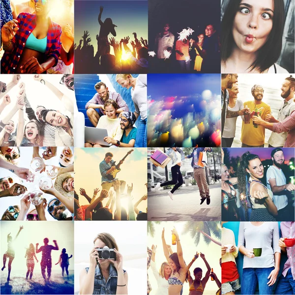Collage Collection Various people — Stock Photo, Image