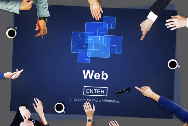 Web Website, Internet Networking Concept — Stock Photo, Image