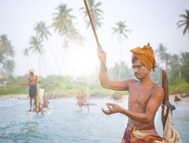 Sri Lanka 'daki stilt balıkçıları
