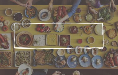 insanlar ve çerçeve ile gıda