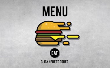 grafik ve renkli burger 