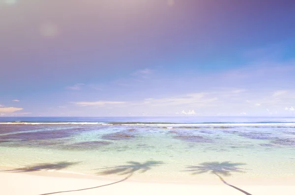Güzel görünümü plaj ve okyanus — Stok fotoğraf