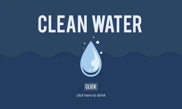 Szablon z koncepcją czystej wody — Zdjęcie stockowe