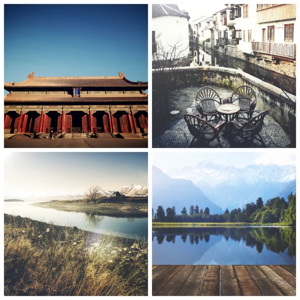 Collage di foto di viaggio — Foto Stock