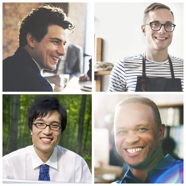 Collage with various businessmen — Stock Photo, Image