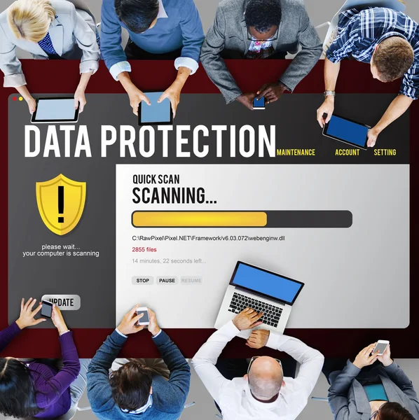 데이터 파일 보호 개념 — 스톡 사진