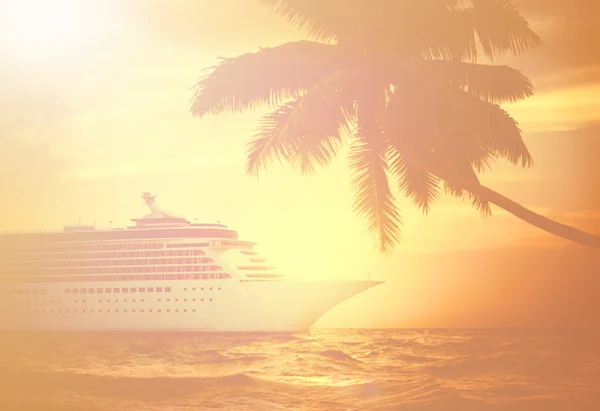 Jacht of cruiseschip, schilderachtige Concept — Stockfoto