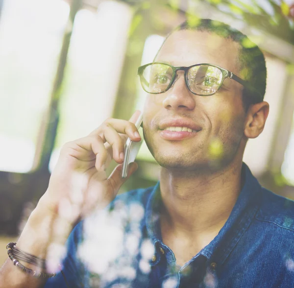 Man Talking on Telephone — Stock Photo, Image