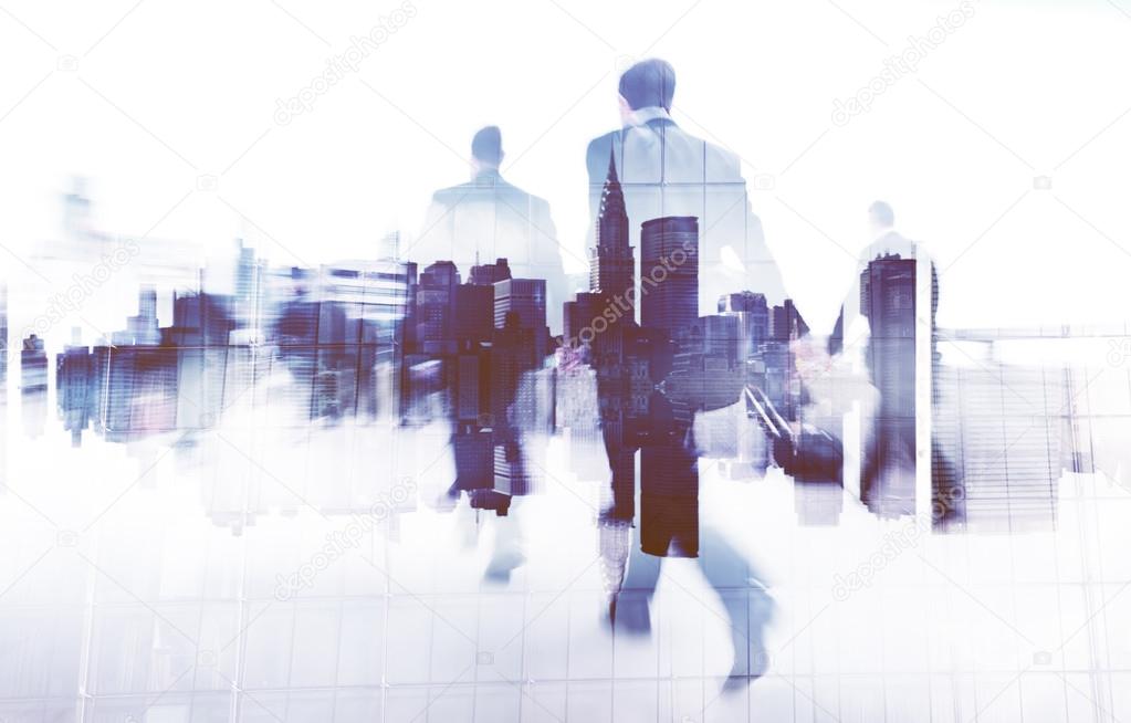 Business People Walking in City 